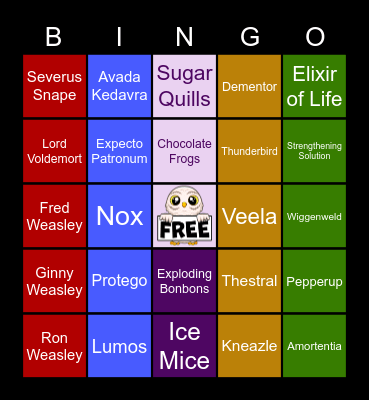Hedwig's Haven Magical Cateogry Bingo Card