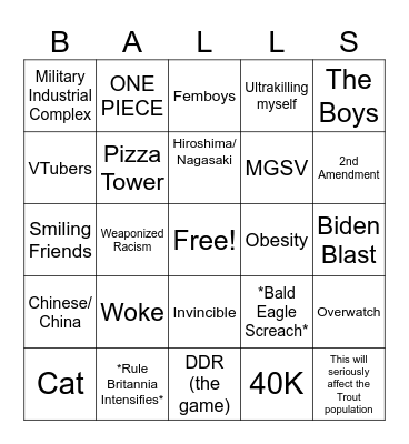Max0r HD2 Bingo Card