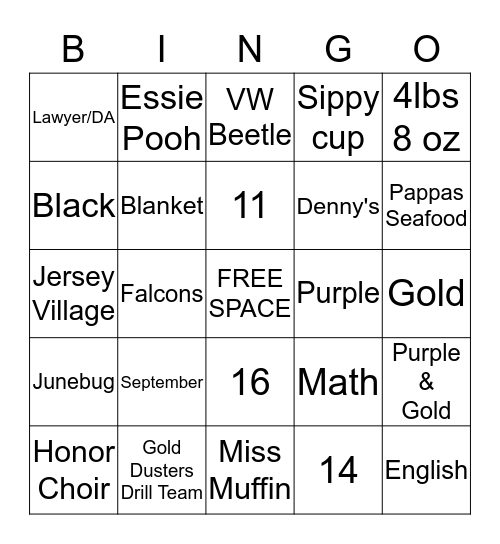 All About Essance Bingo Card