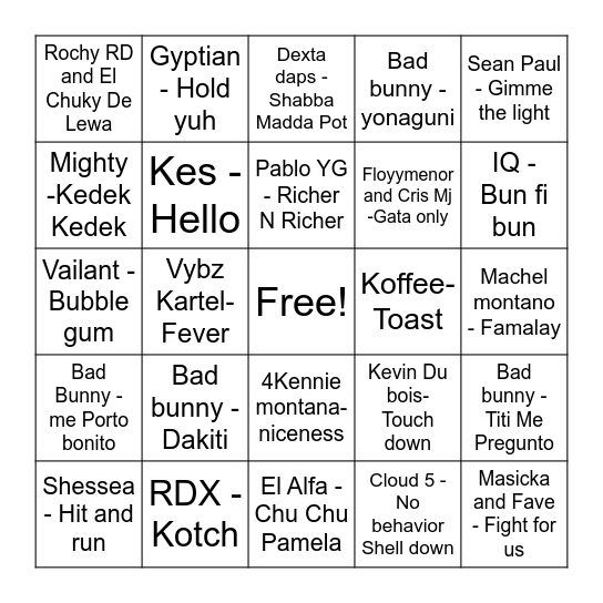 ISLAND VIBE Bingo Card