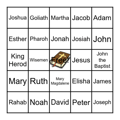 Bible Bingo Card