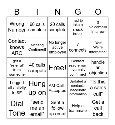 CGCS Call Blitz Bingo Card