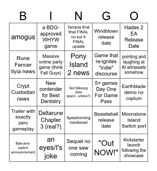 B "iii" ngo Bingo Card