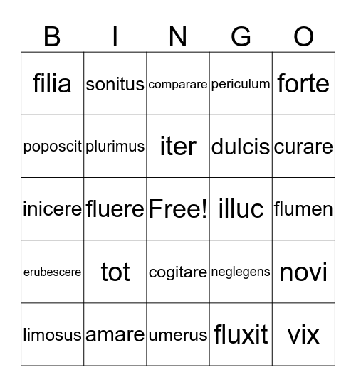 Stage 19 Bingo Card