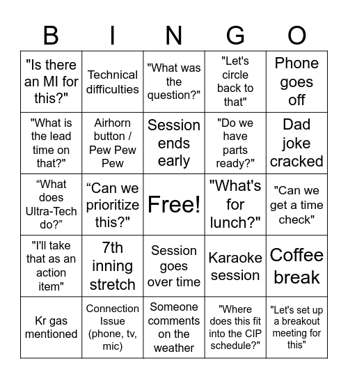 IBD300 Deep Dive 4/10/24 Bingo Card