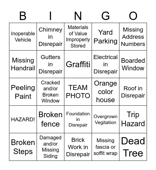 Code BINGO Card