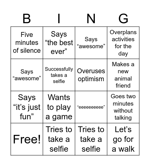 Ann Marie’s Best Ever Bingo Card