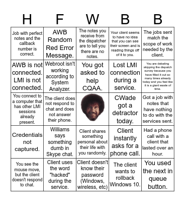AWB Super Happy Fun Time! Bingo Card