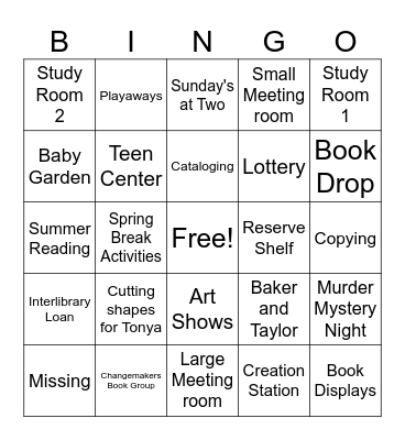 LCL Bingo! Bingo Card