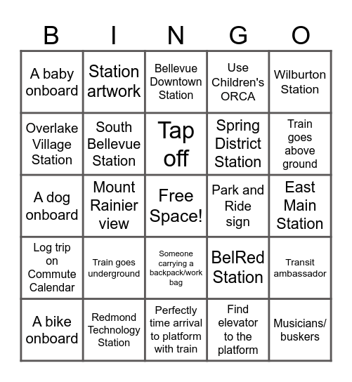 2-Line Bingo Card