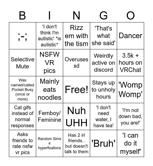 am I Saku? Bingo Card