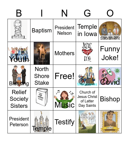 Stake Conference Bingo Card