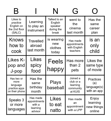 MOOC class - Spring 2024 Bingo Card