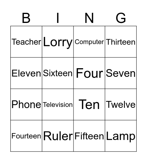 Unit 1-4 BINGO Card