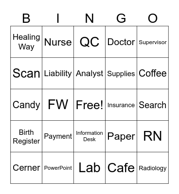 HIM Week Bingo Card