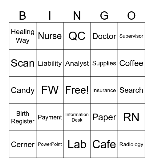 HIM Week Bingo Card