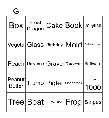 Pvp Bingo Card