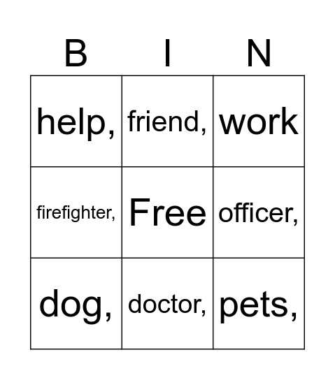 Decodables and CVC Bingo Card