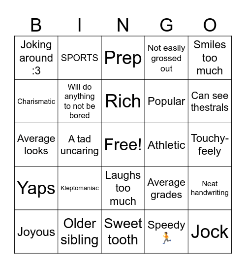 Pet Ant Year Two Bingo Card