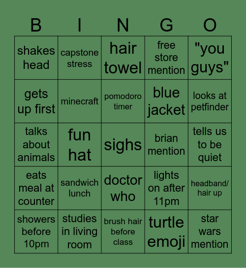 THERESAGO Bingo Card