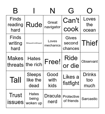 Mack Bingo Card