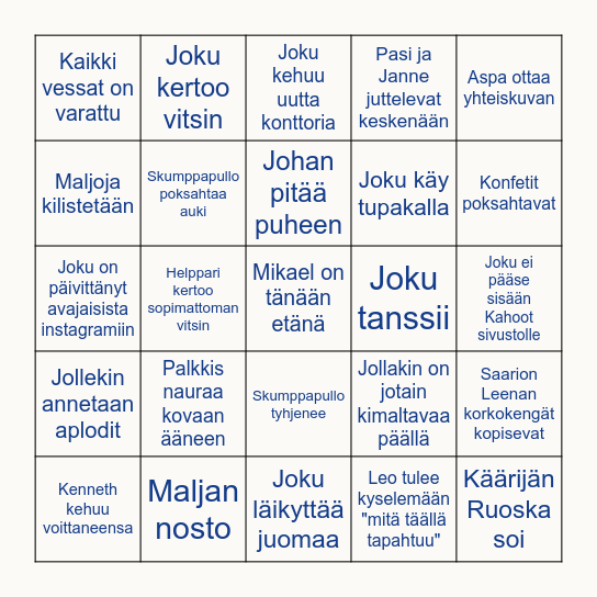 JYSK Head Office BINGO Card