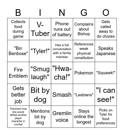 Sato Bingo Card