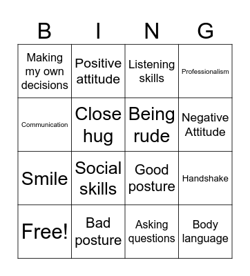 Interviews! Bingo Card