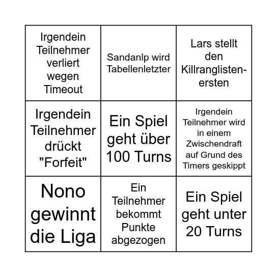 PSM [S17] Bingo Card