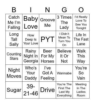BDB Bingo 14 Bingo Card