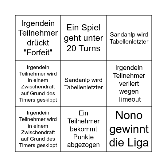 PSM [S17] Bingo Card