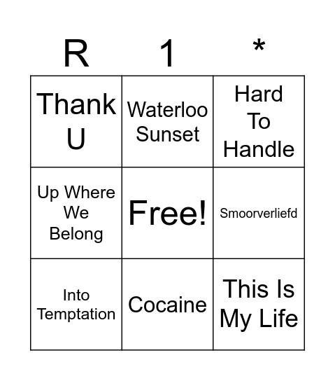 REBEL & PRIDE 1 Bingo Card