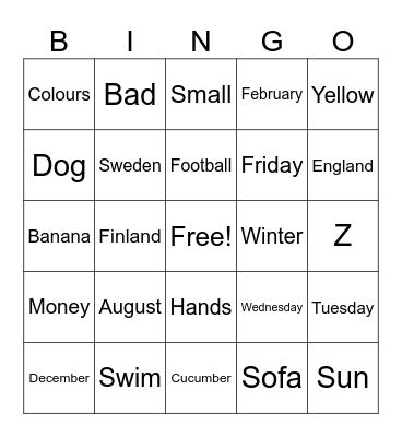 Bingo Card