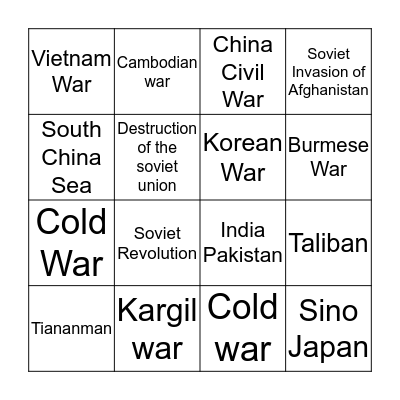 I sure hope you paid attention Bingo Card