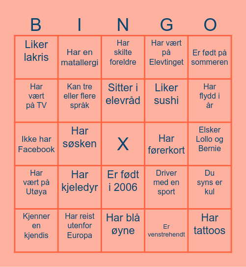 Finn noen som... Bingo Card