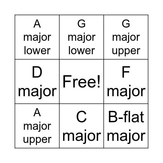 Wheel of Scales Bingo Card