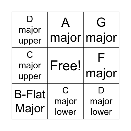 Wheel of Scales Bingo Card