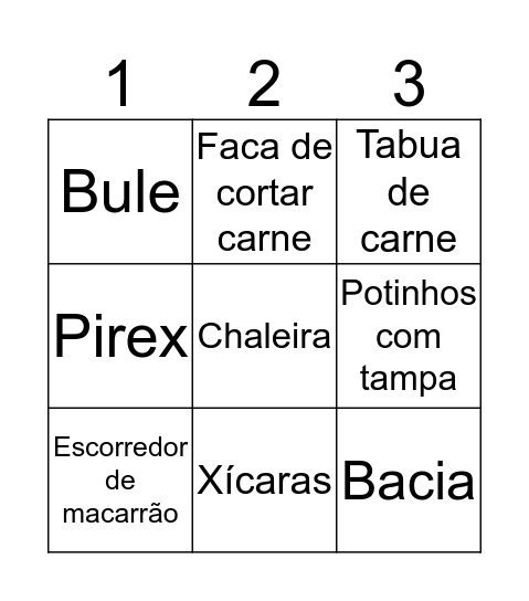 Bingo da Ka Bingo Card