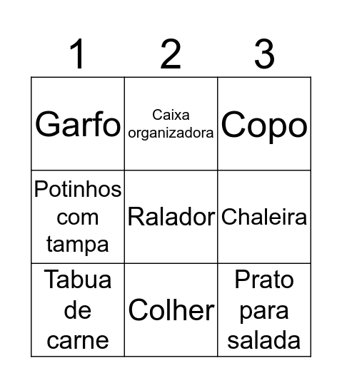 Bingo da Ka Bingo Card