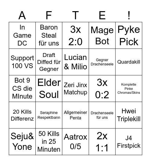 Red Ball Div 5 Bingo Card