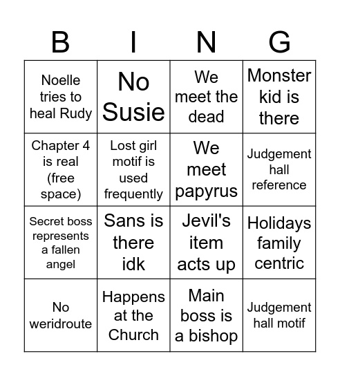 DR Ch4 Bingo Card