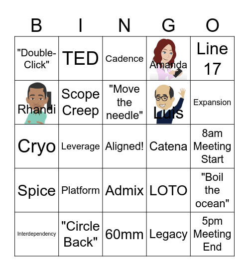 Training Pillar Bingo Card