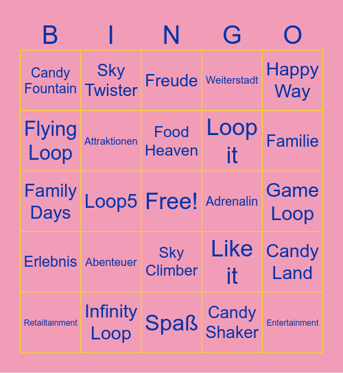 LOOP 5 Bingo Card