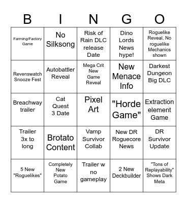 Misfit iii_Initiative Bangers Bingo Card