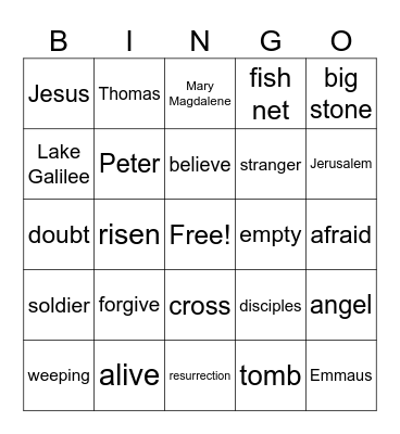 EASTER Bingo Card