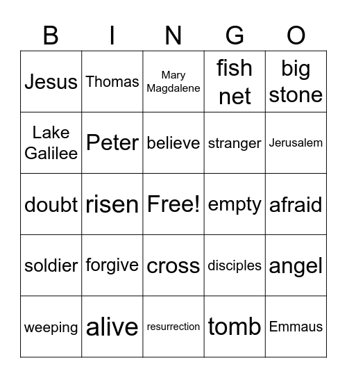 EASTER Bingo Card