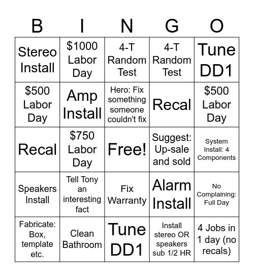 Install Bingo Card