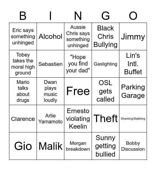 BingoBrongo Bingo Card