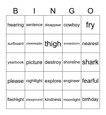 RTI BINGO Card