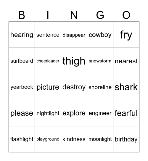 RTI BINGO Card